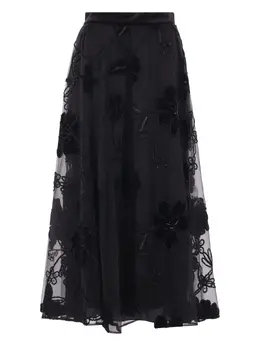 Elie Saab: Юбка с растительным принтом 