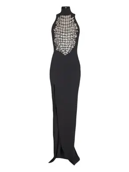 Balmain: Платье с разрезом 