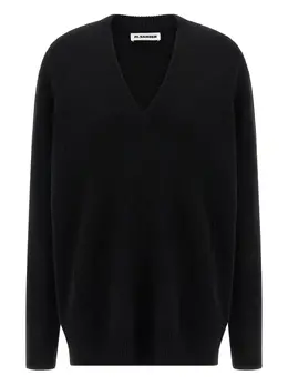 Jil Sander: Свитер с v-образным вырезом 