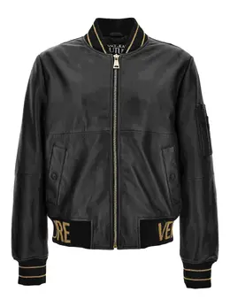 Versace Jeans Couture: Чёрная куртка 