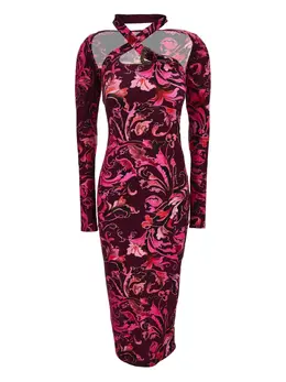 Versace Jeans Couture: Платье с растительным принтом 