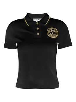 Versace Jeans Couture: Чёрное поло 