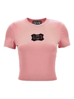 Versace Jeans Couture: Розовая футболка 