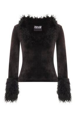 Versace Jeans Couture: Бархатный топ 
