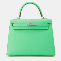 Hermes: Зелёная сумка на руку  Kelly