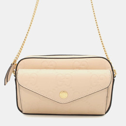 Gucci: Бежевая сумка  GG