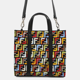Fendi: Многоцветная сумка-шоппер 