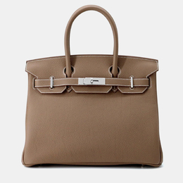 Hermes: Коричневая сумка-шоппер  Birkin 30