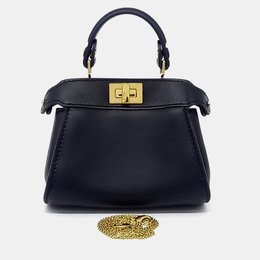Fendi: Чёрная сумка через плечо  Peekaboo