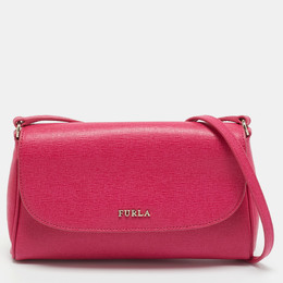 Furla: Розовая сумка через плечо 