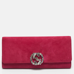 Gucci: Розовый клатч 