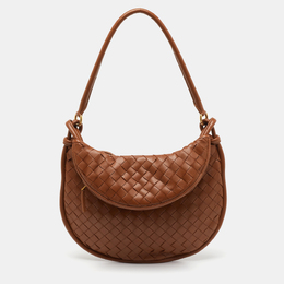 Bottega Veneta: Коричневая сумка  Intrecciato