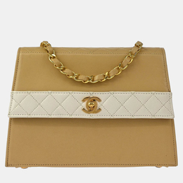 Chanel: Бежевая сумка 