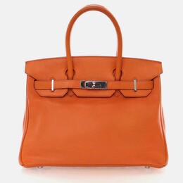 Hermes: Оранжевая сумка  Birkin 30
