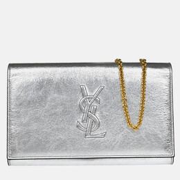 Saint Laurent Paris: Серебристый кошелёк 