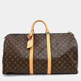 Louis Vuitton: Коричневая сумка  Keepall