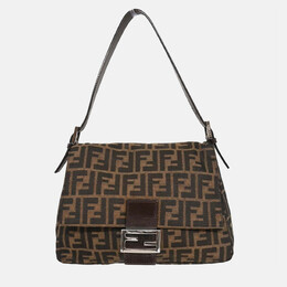 Fendi: Коричневая сумка  Baguette