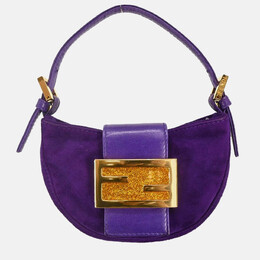 Fendi: Фиолетовая сумка 