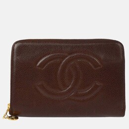 Chanel: Коричневый кошелёк 