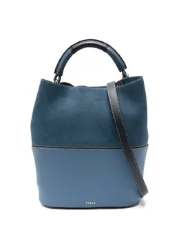 Furla: Голубая сумка-шоппер 