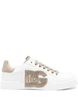 Dolce & Gabbana: Белые кроссовки 