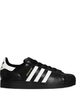 adidas: Чёрные кроссовки  Superstar