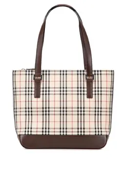 Burberry Pre-Owned: Коричневая сумка-шоппер 