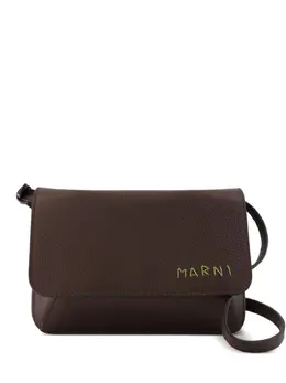 Marni: Коричневая сумка через плечо 