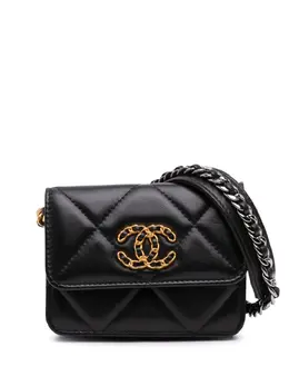 CHANEL Pre-Owned: Чёрный кошелёк 