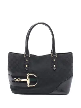 Gucci Pre-Owned: Чёрная сумка-шоппер 