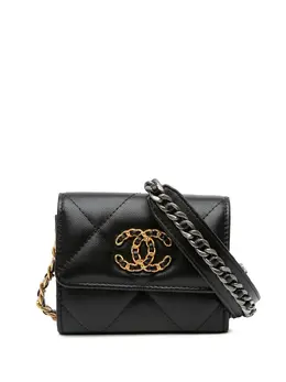 CHANEL Pre-Owned: Чёрный кошелёк 