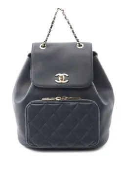 CHANEL Pre-Owned: Голубой рюкзак 