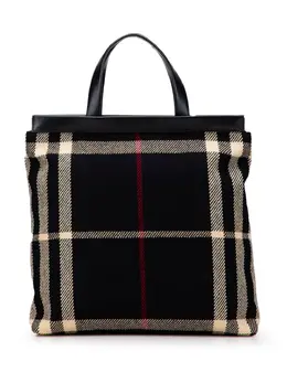 Burberry Pre-Owned: Чёрная сумка-шоппер 