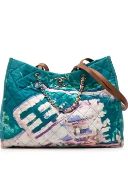 CHANEL Pre-Owned: Голубая сумка-шоппер 