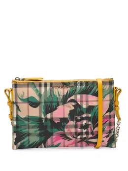 Burberry Pre-Owned: Сумка через плечо с растительным принтом 