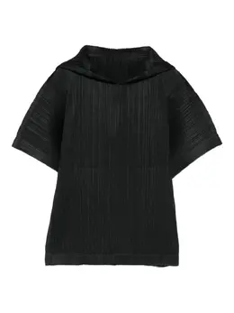 Pleats Please Issey Miyake: Футболка с капюшоном 