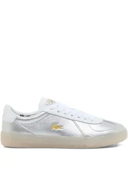 Lacoste: Серебристые кроссовки 