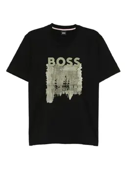 BOSS: Чёрная футболка 