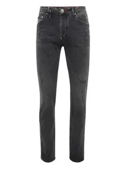 Philipp Plein: Тёмные джинсы  Skull