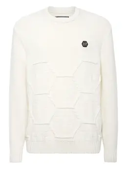 Philipp Plein: Белый свитер  Hexagon