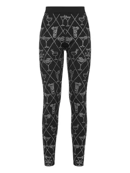 Philipp Plein: Чёрные легинсы  Crystal