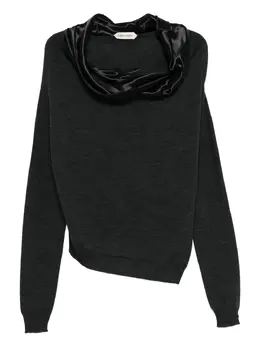 Alberta Ferretti: Атласный свитер 
