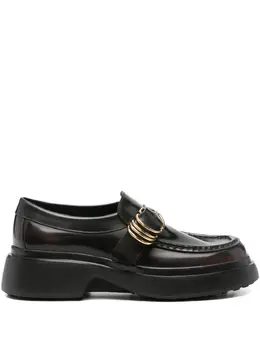 Tod's: Бордовые лоферы 
