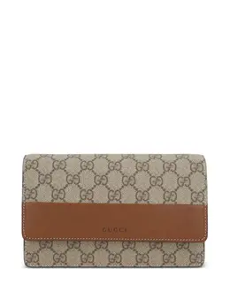 Gucci: Бежевый кошелёк  GG