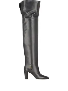 Saint Laurent: Чёрные сапоги 
