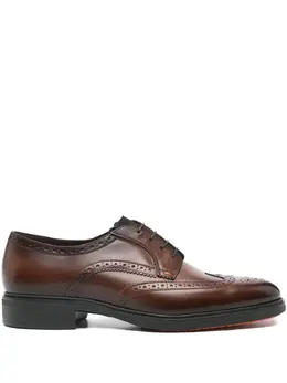 Santoni: Коричневые туфли  Derby