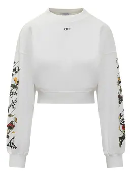 Off-White: Свитшот с растительным принтом 