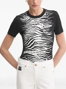 Versace Jeans Couture: Топ с принтом зебры 