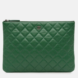 Chanel: Зелёный клатч 