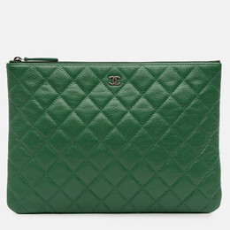 Chanel: Зелёный клатч 